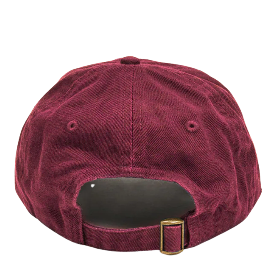 Baseball Hat in Oxblood with Lips