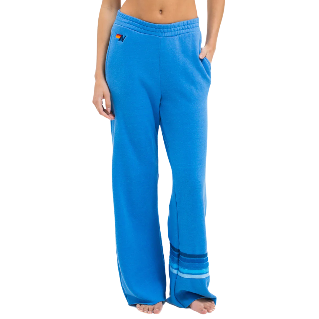Rugby Wide Leg Sweatpants in Cobalt/Blue