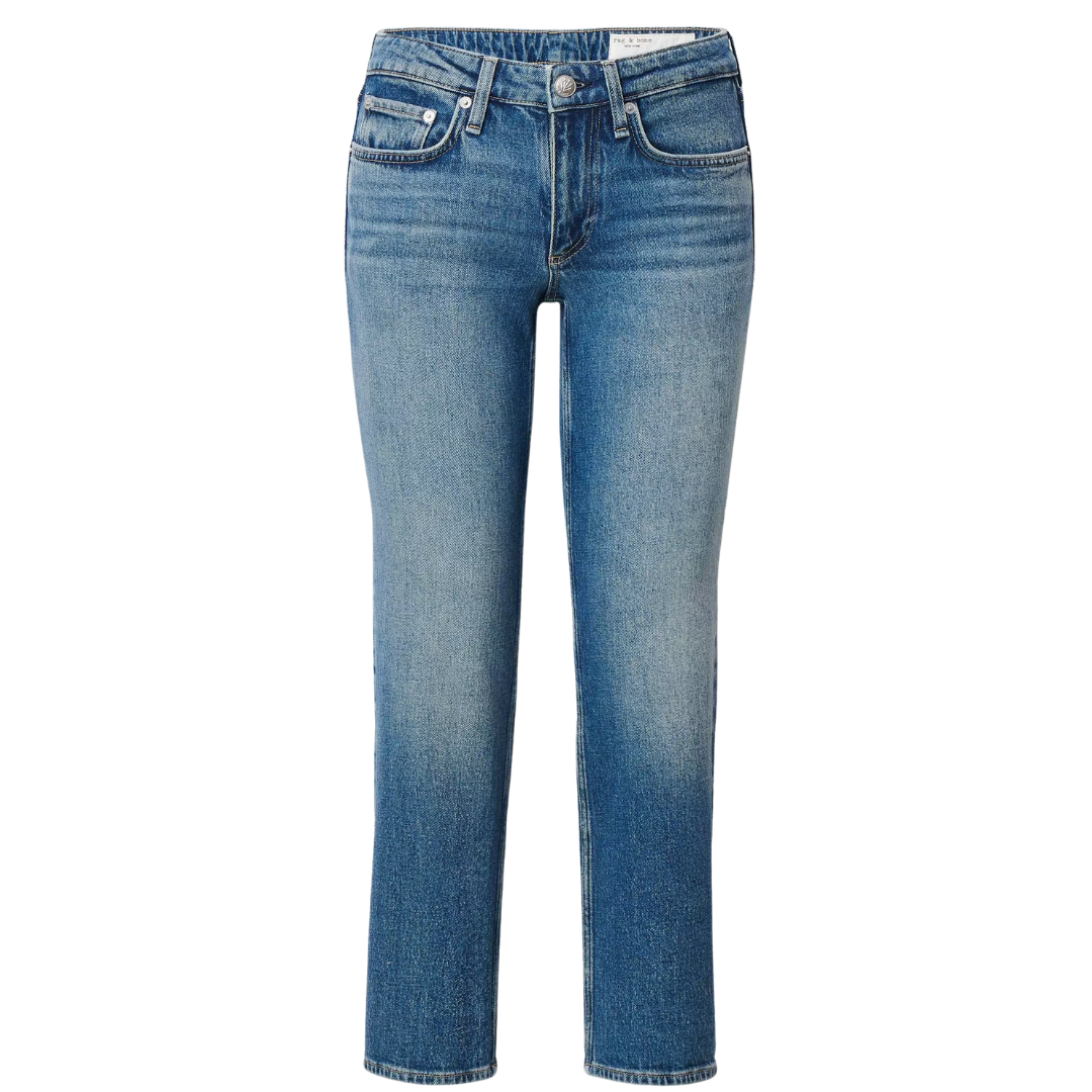 Harlow Ankle Straight Jeans in Easton