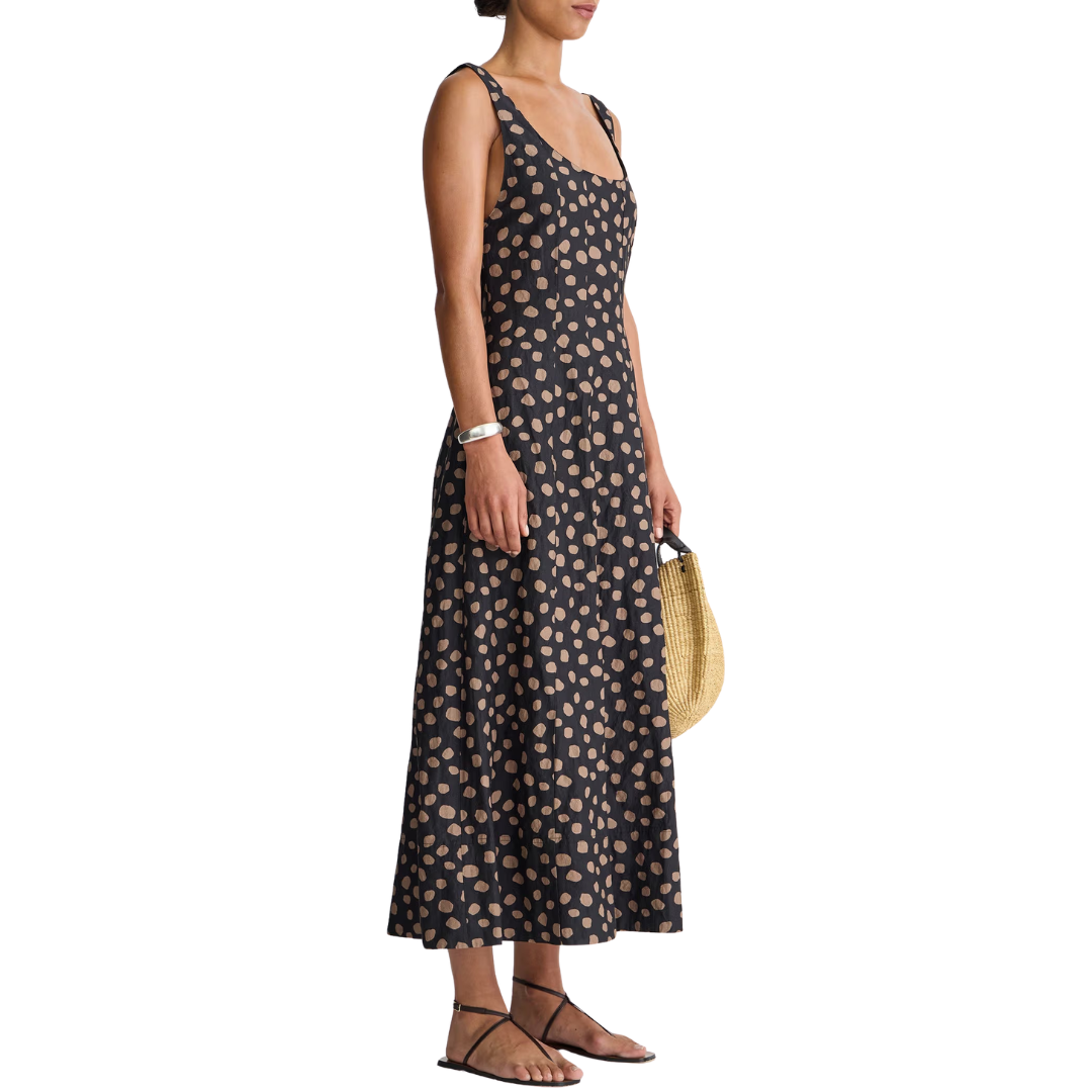 Ballet Tank Maxi in Yayoi Black & Camel