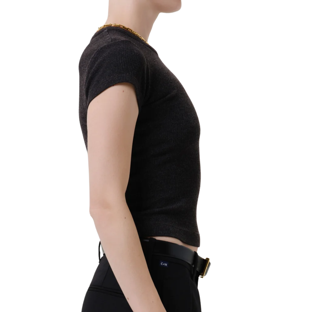 Nello Tee in Heather Charcoal
