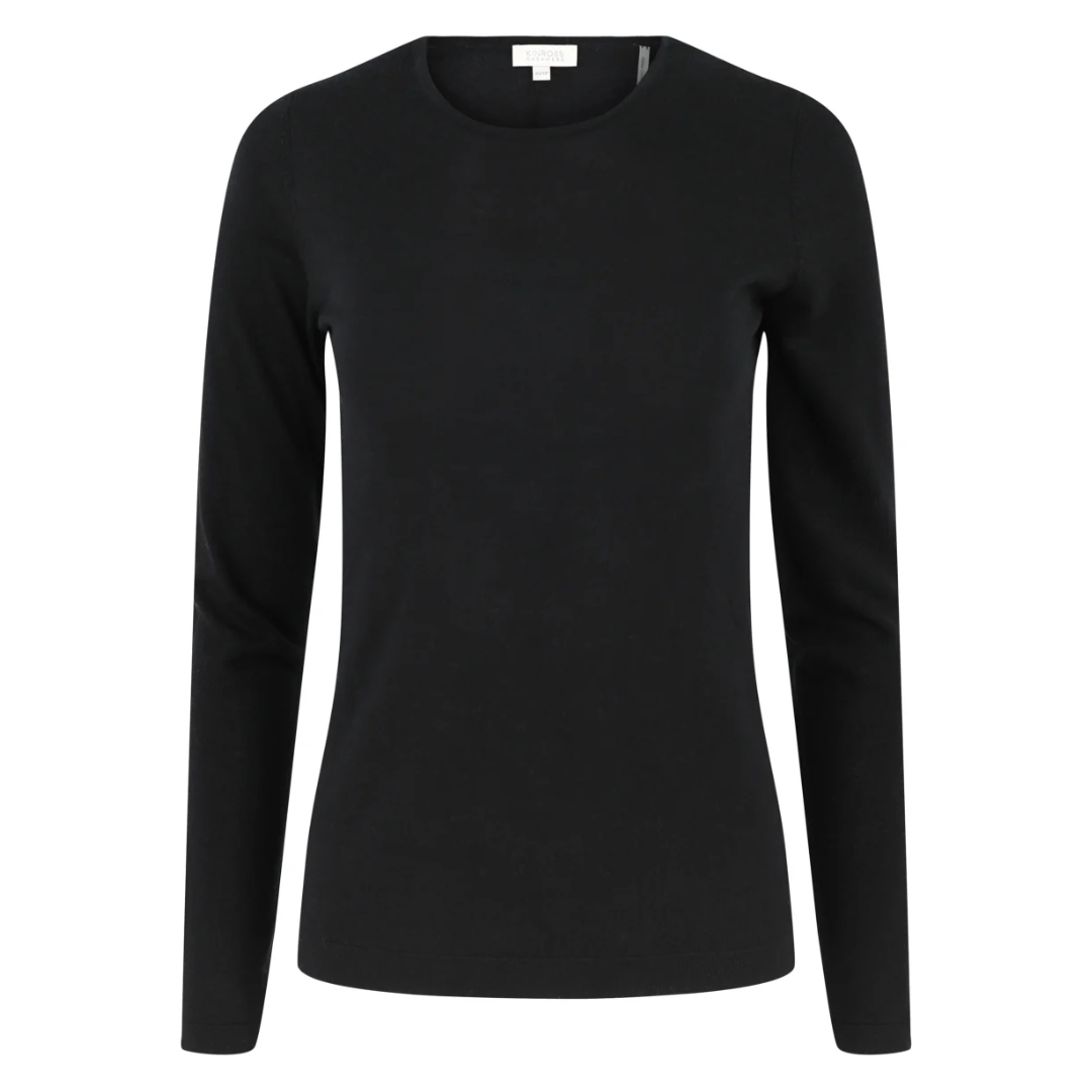 Long Sleeve Crew in Black