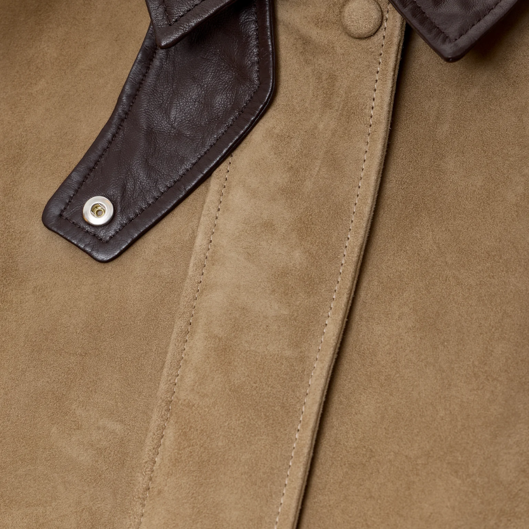 Goatskin Country Jacket in Sand Beige