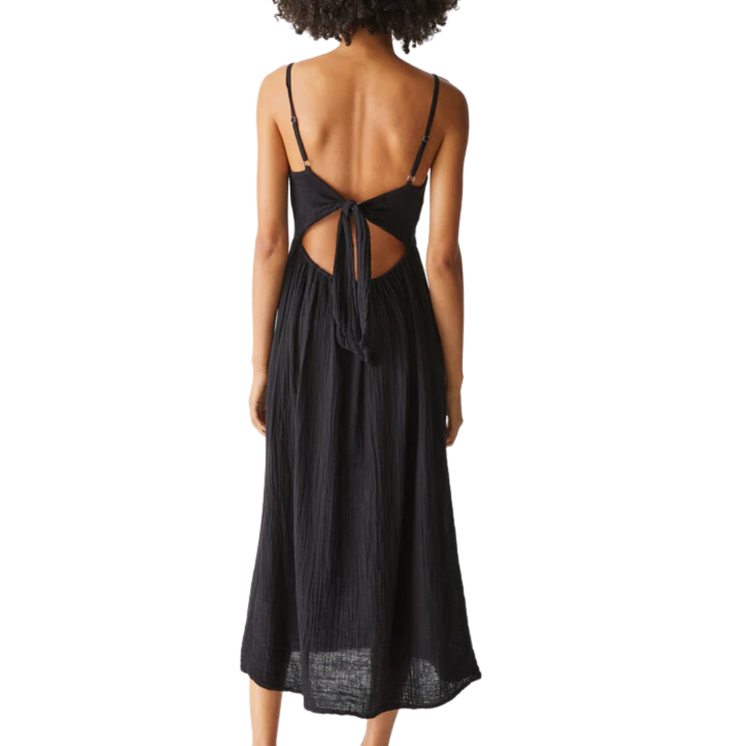 Allora Gauze Dress in Black