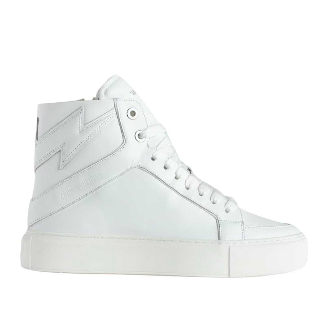 Zadig & Voltaire High Flash High-Top Platform Sneakers in White