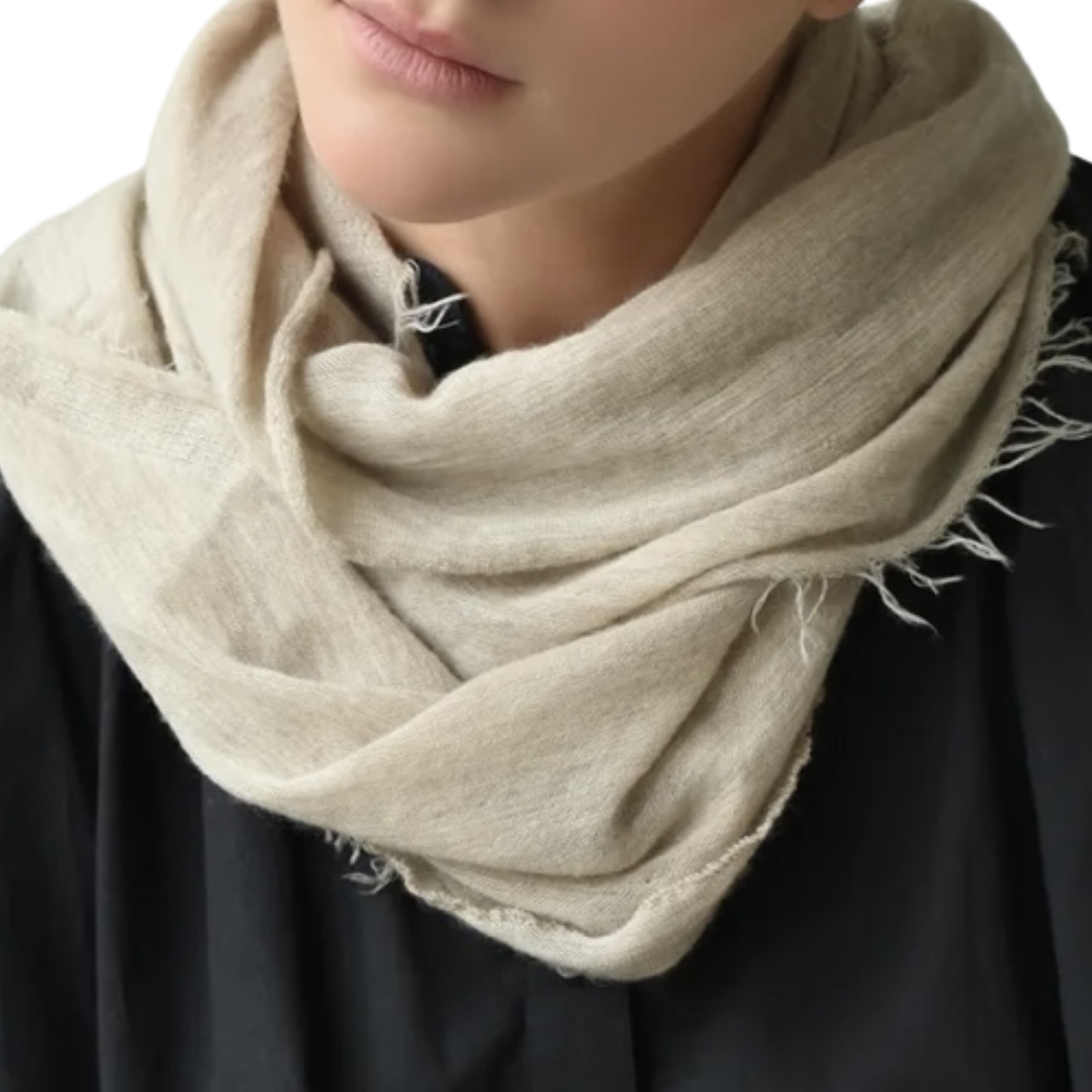 Love Mini Cashmere Scarf in Soft Beige