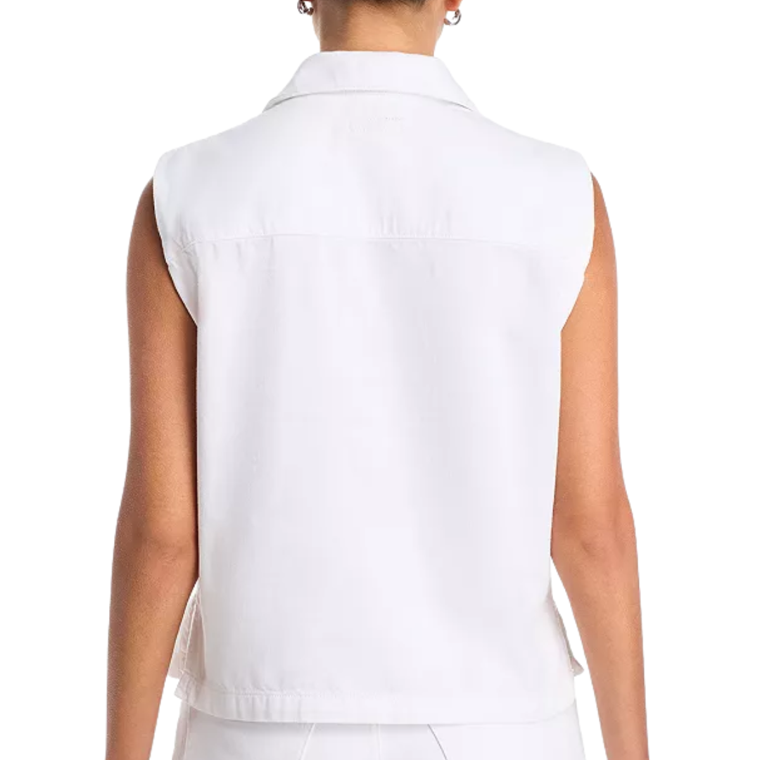 Fiona Lace Up Shirt in Optic White
