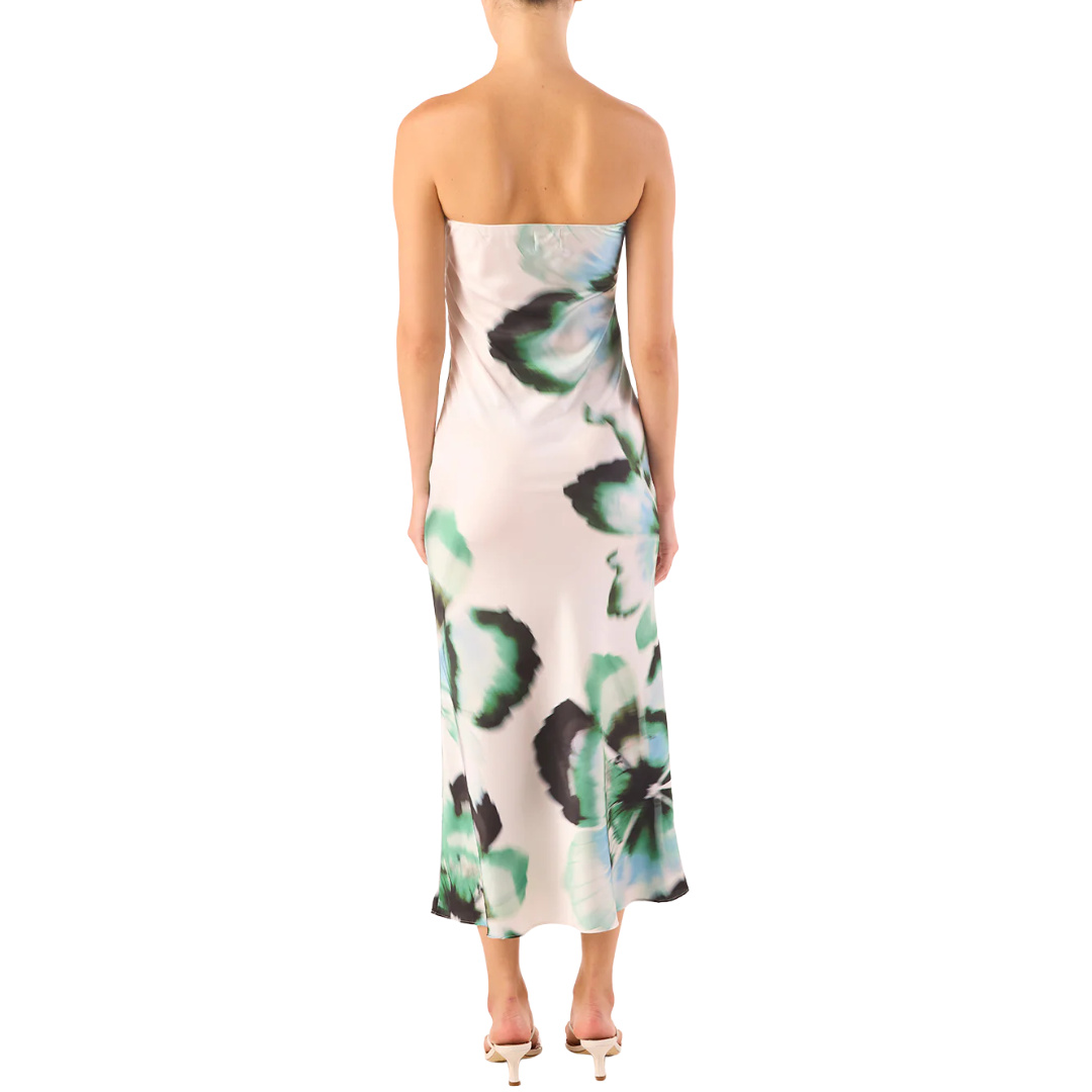 Thara Dress in Verdant Anemone Satin