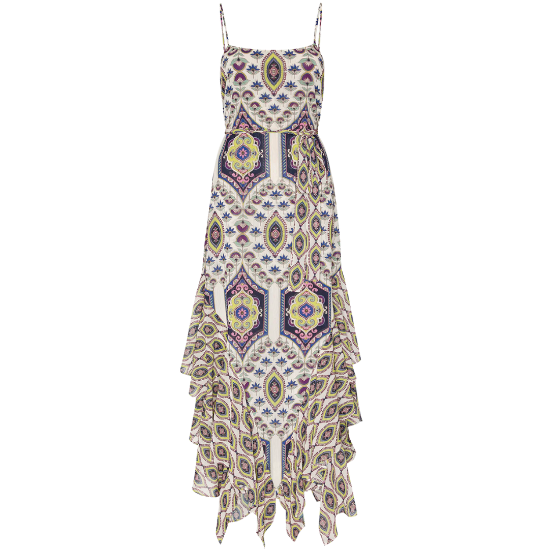 Veronica Dress in Mosaic Eye Chiffon Mix