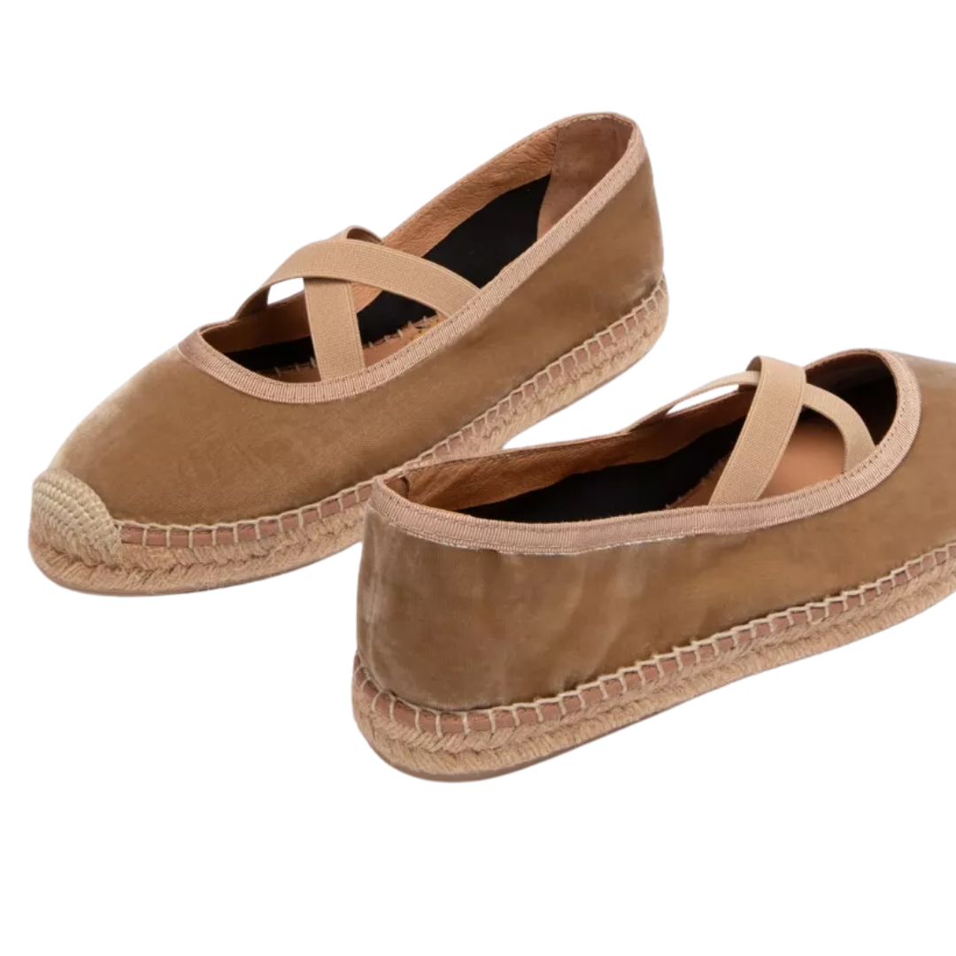 Chico Velvet Espadrille in Honey