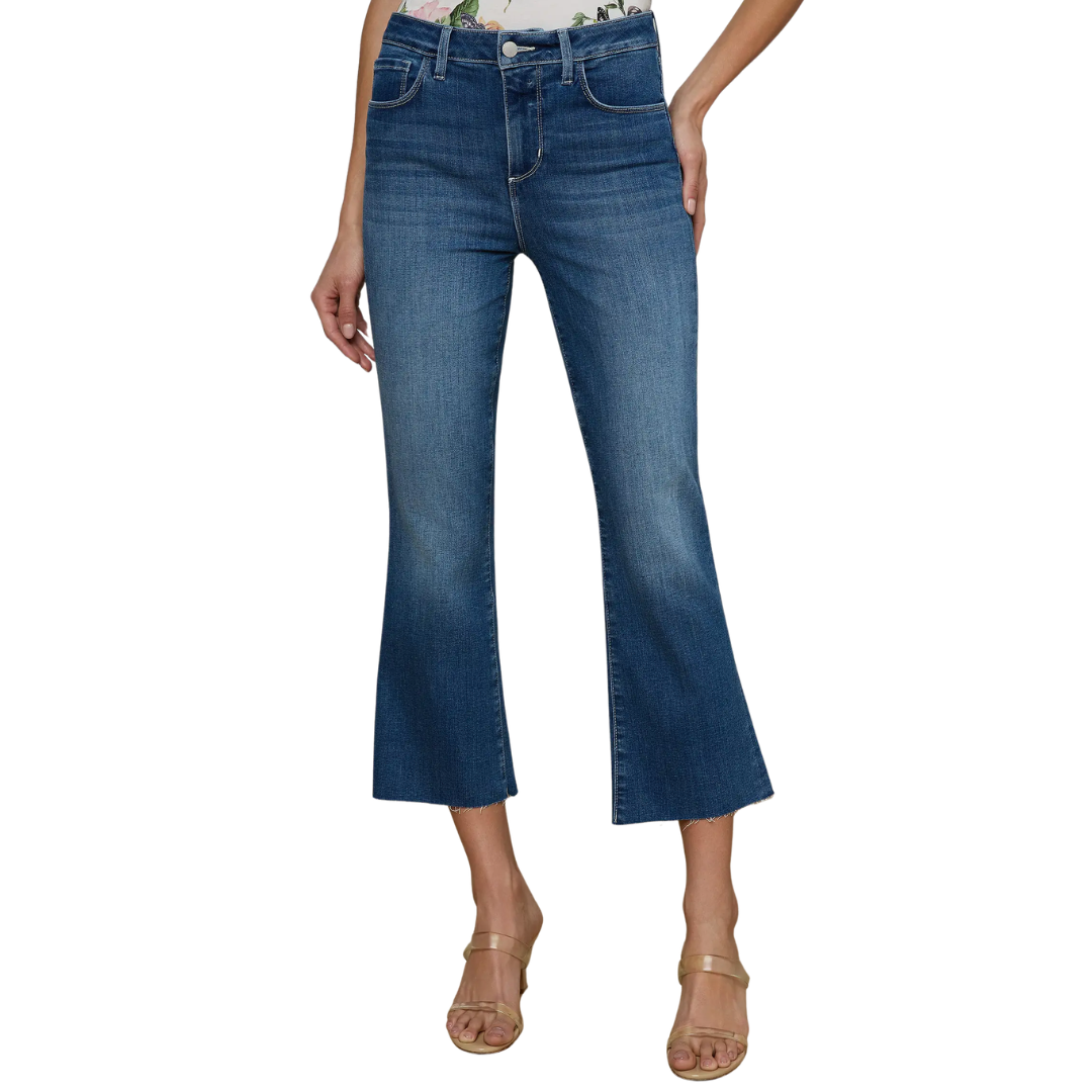 Kendra Cropped Flare Jean in Medina