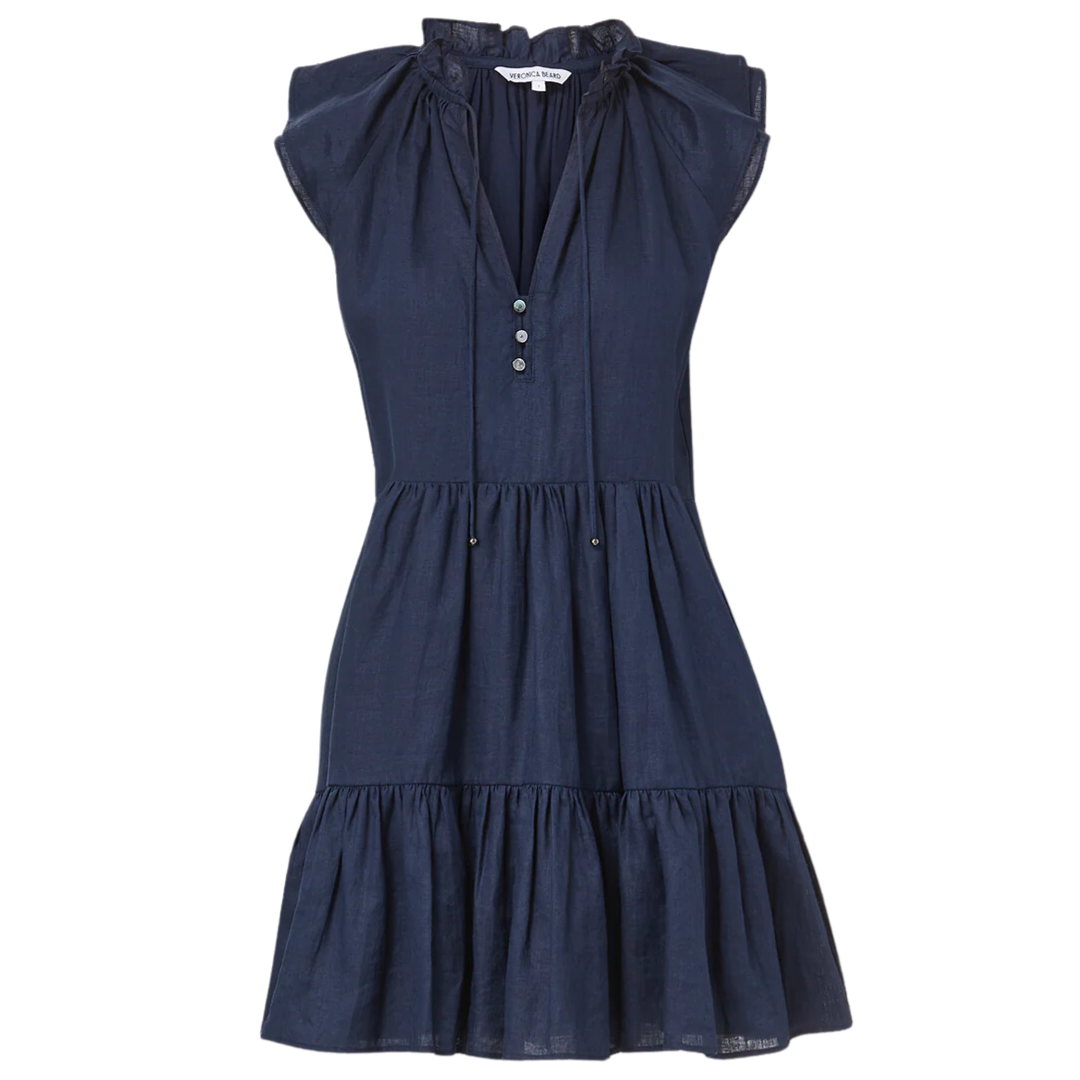 Zee Linen Dress in Marine