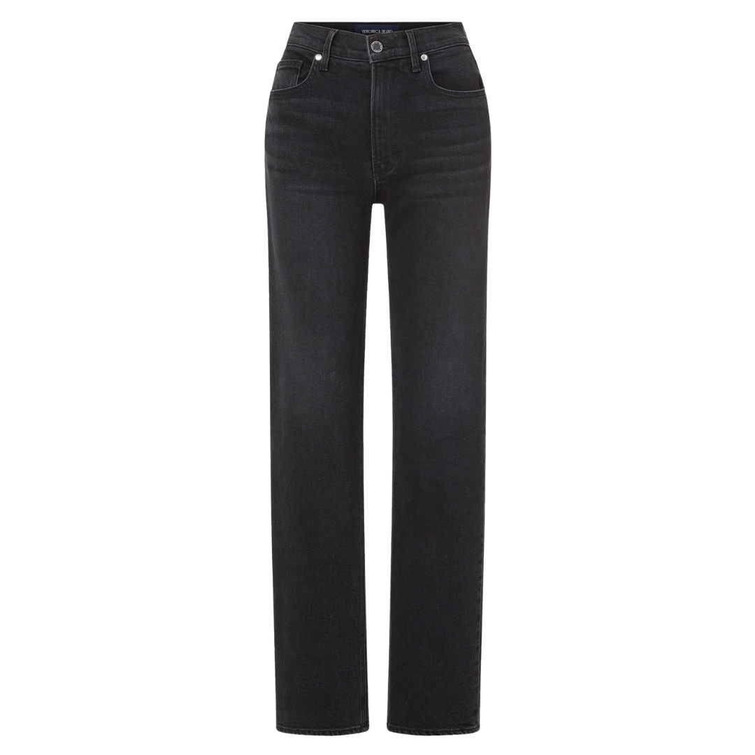 Leah Straight-Leg Jean in Washed Onyx