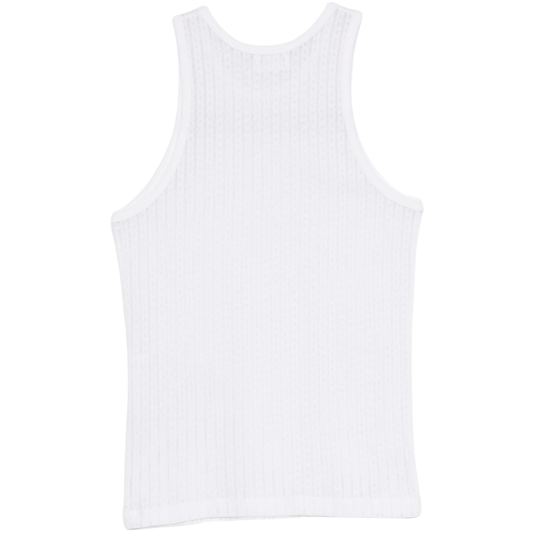 Racer Back Tank Top in White