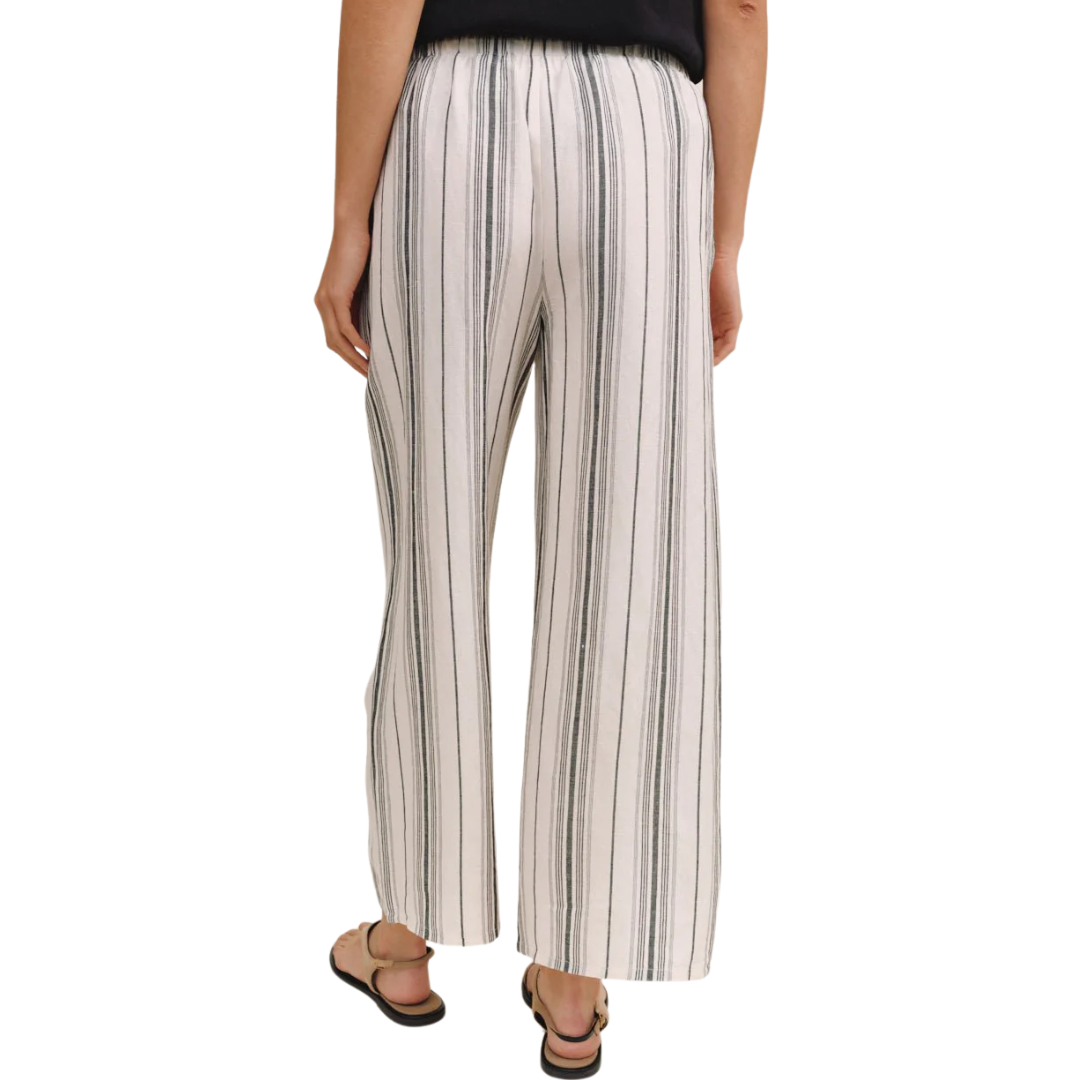 Tassel Cord Drawstring Crop in Boardwalk Stripe
