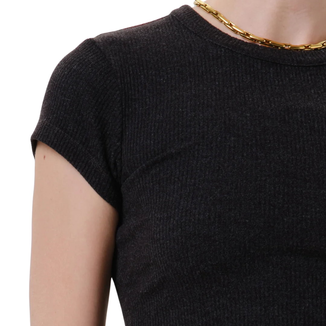 Nello Tee in Heather Charcoal