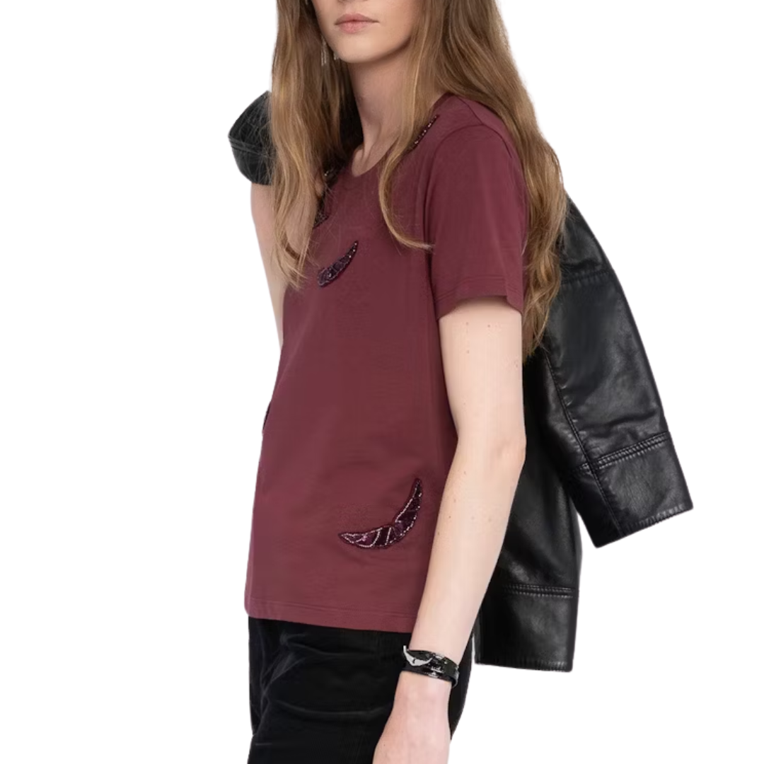 Alys T-shirt in Burgundy