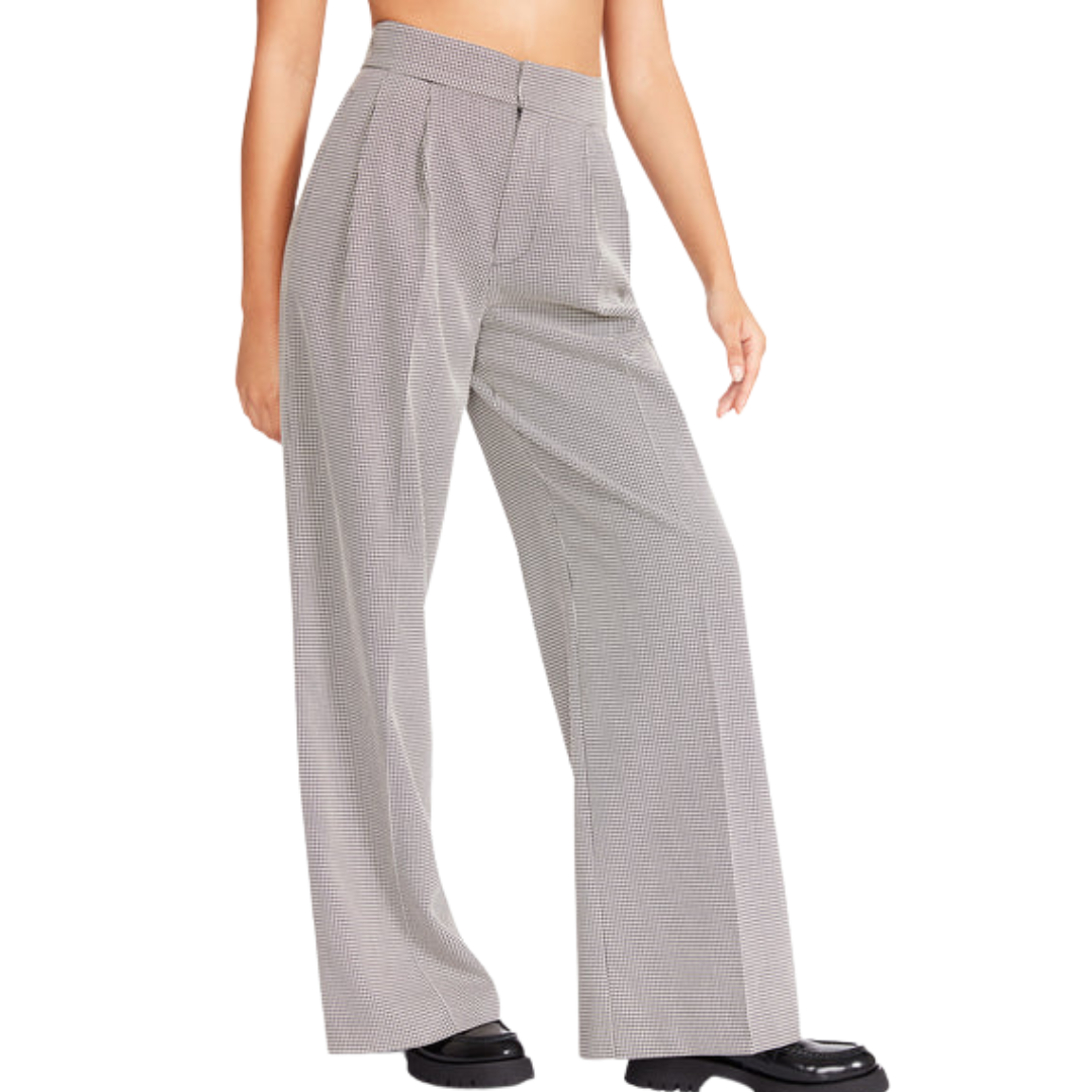 Isabella Plaid Pant in Black