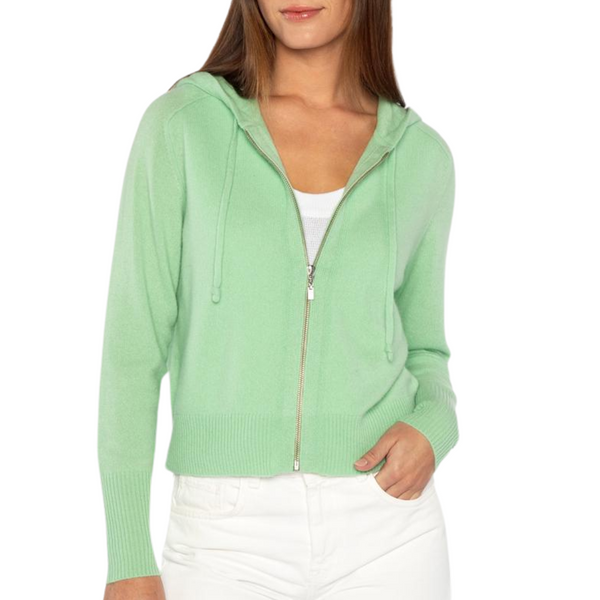 Zip Hoodie in Celadon