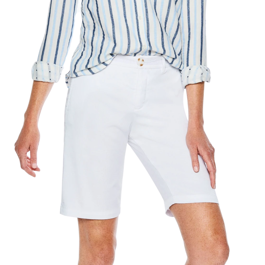 Nash Slim Bermuda Short in White