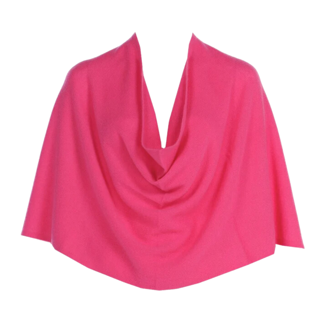 Cashmere Ruana in Peony