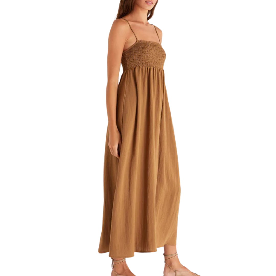 Beachside Midi Dress in Otter 