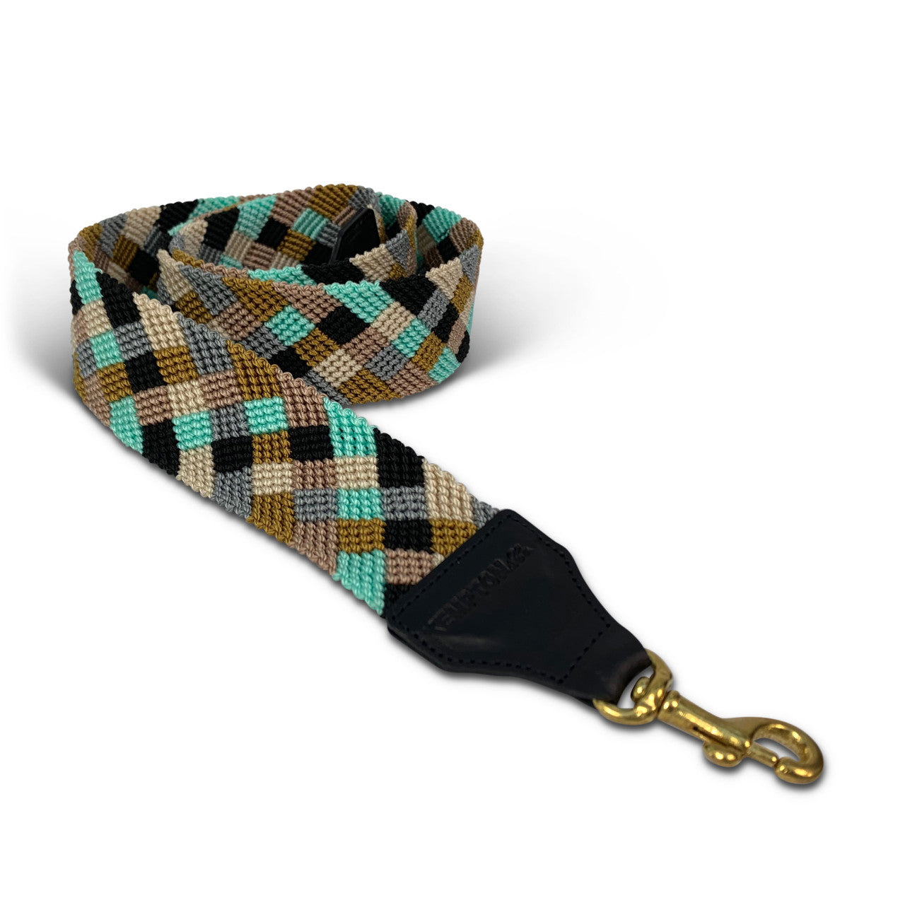 Harlequin Square Pattern Woven Bag Strap