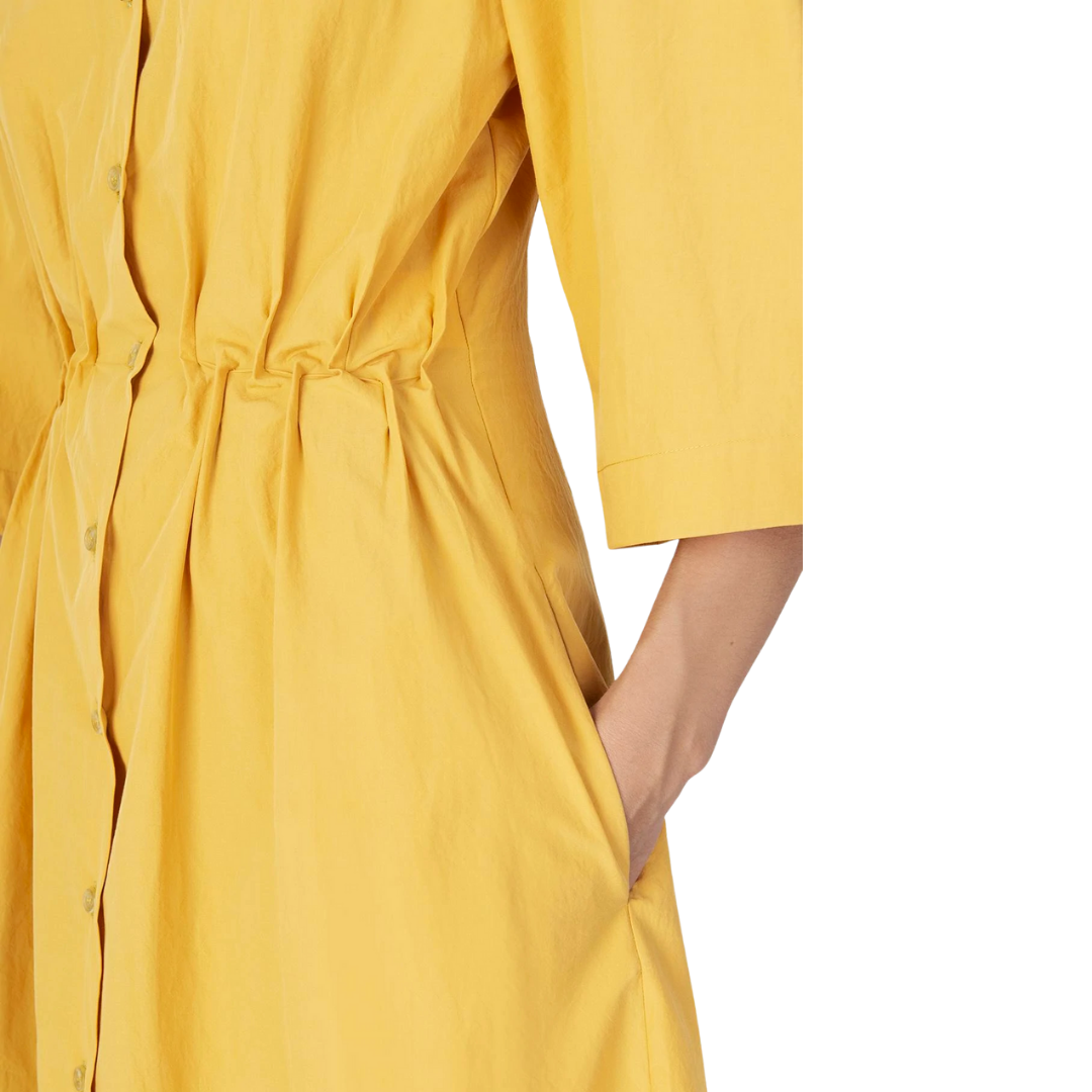 Chemisier Dress in Mustard 