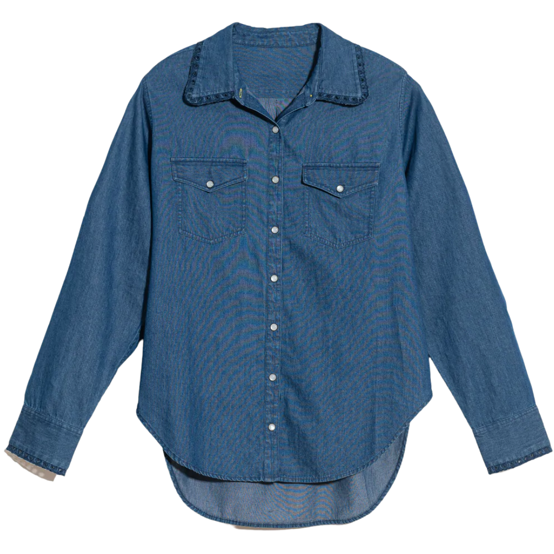 Mia Shirt in Chambray Dark Denim