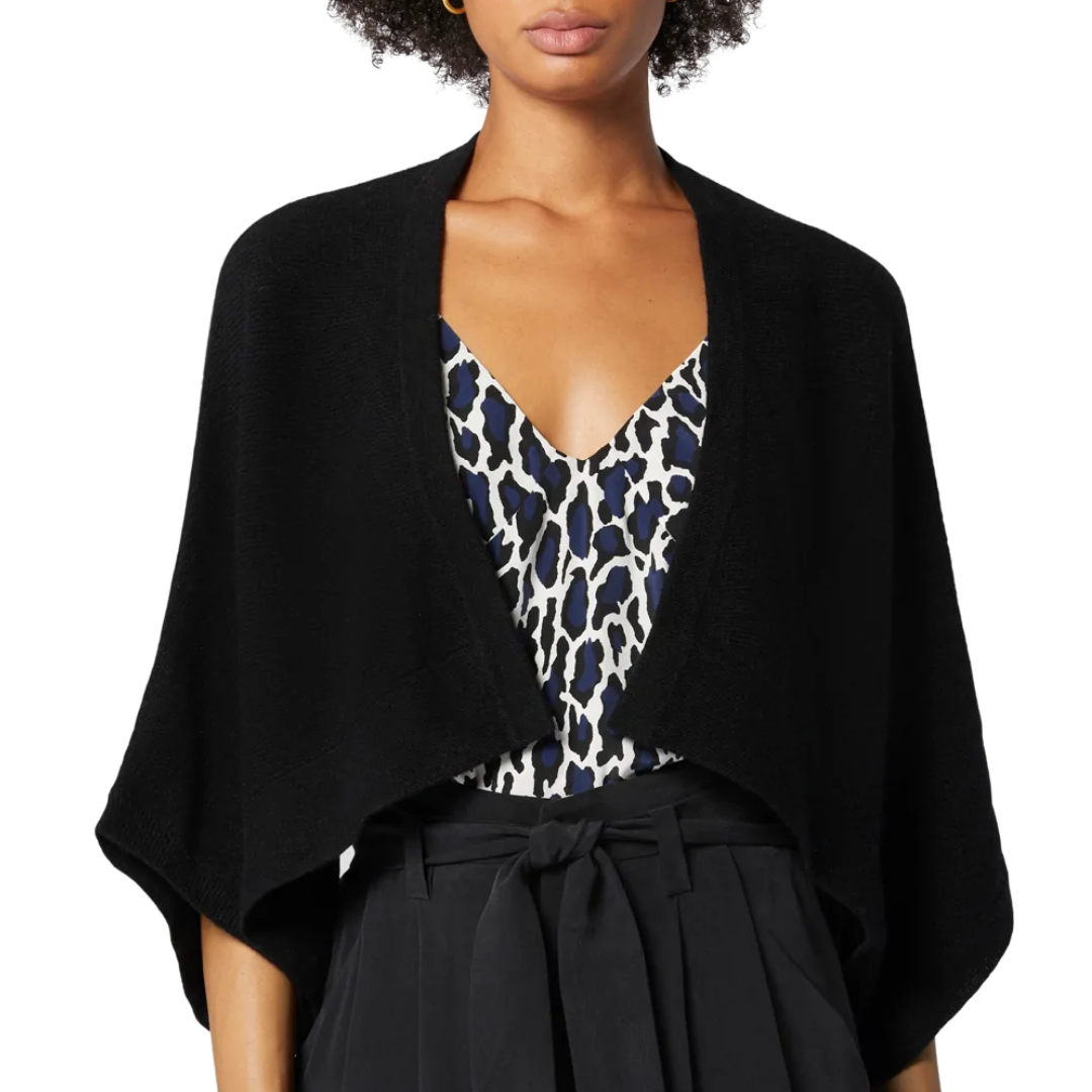 Cay Cashmere Sweater in True Black