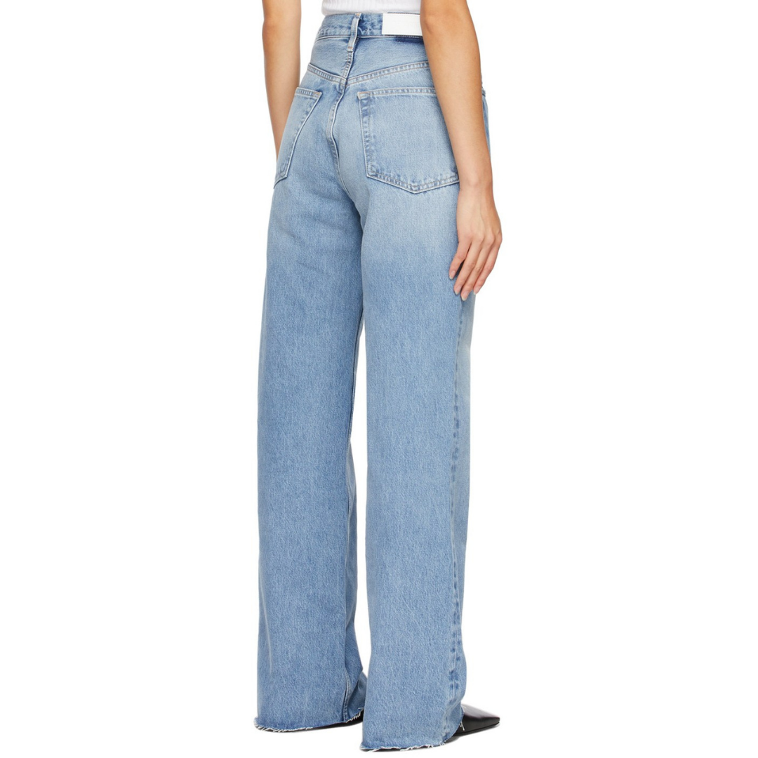 70's Ultra High Rise Wide Leg Jean in 60's Fade
