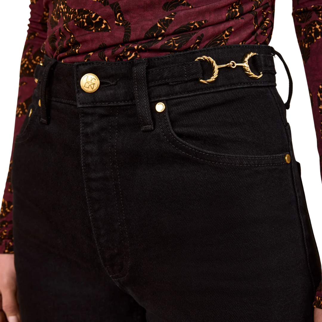 Stretch Valory Flare Jean in Noir
