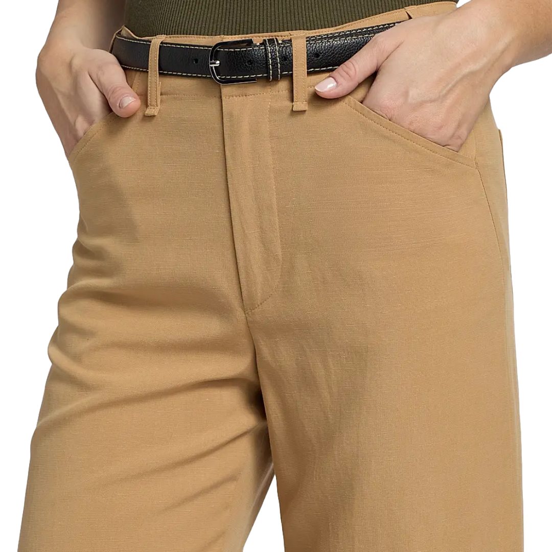 Allison Wide-Leg Pants in Fawn
