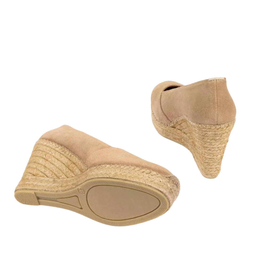 Colina Suede Espadrille in Sand