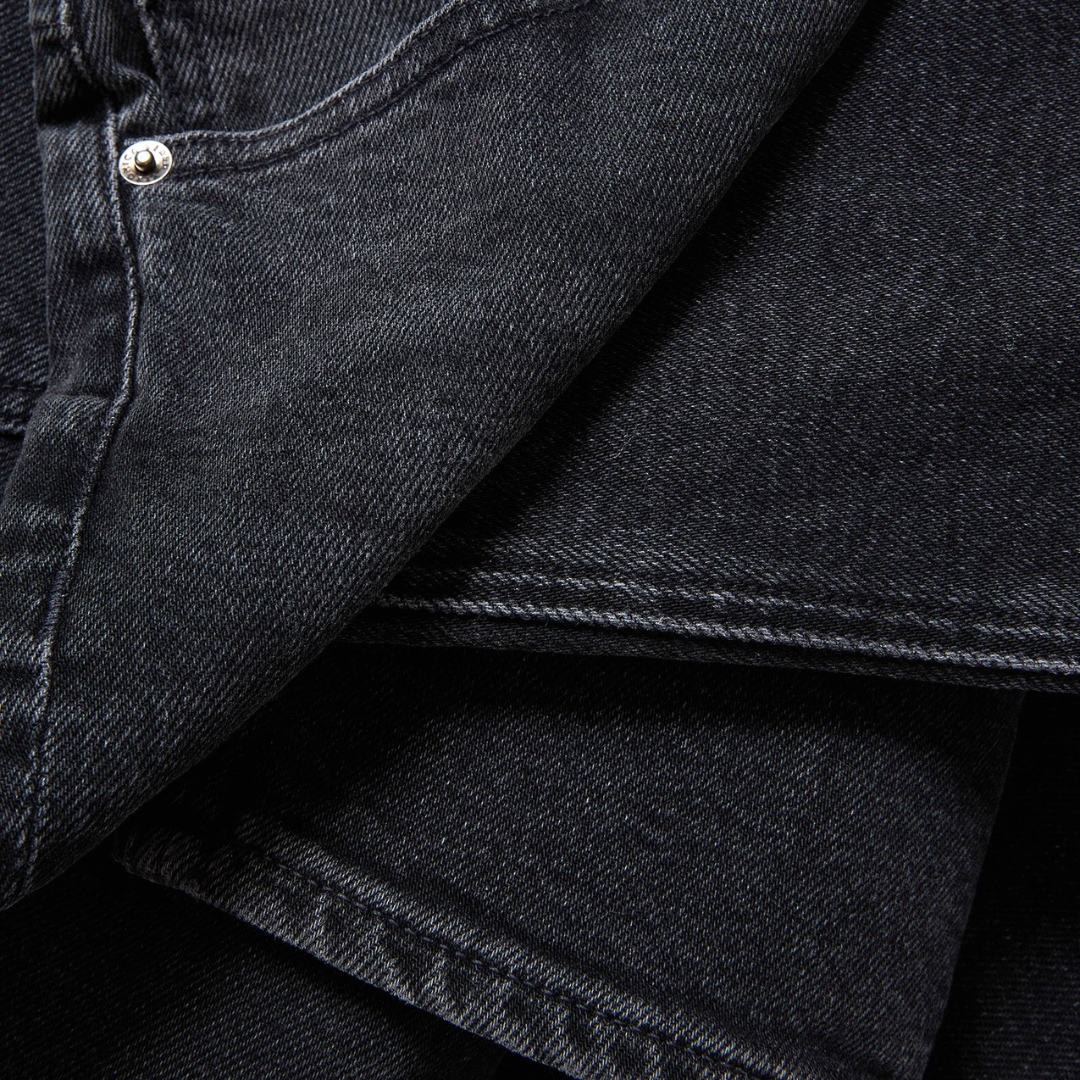 Leah Straight-Leg Jean in Washed Onyx