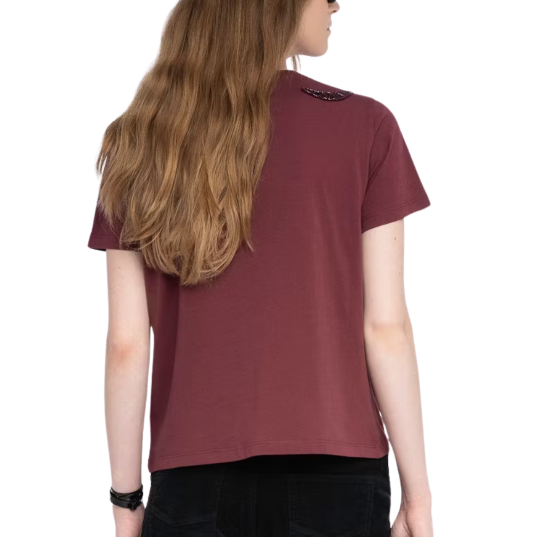 Alys T-shirt in Burgundy
