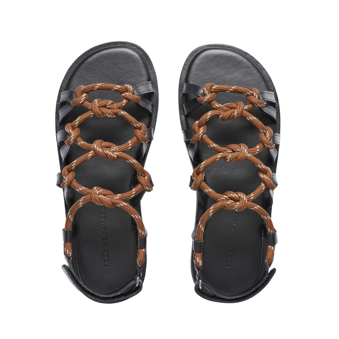 Fae Rope Sandal in Chocolate Rope