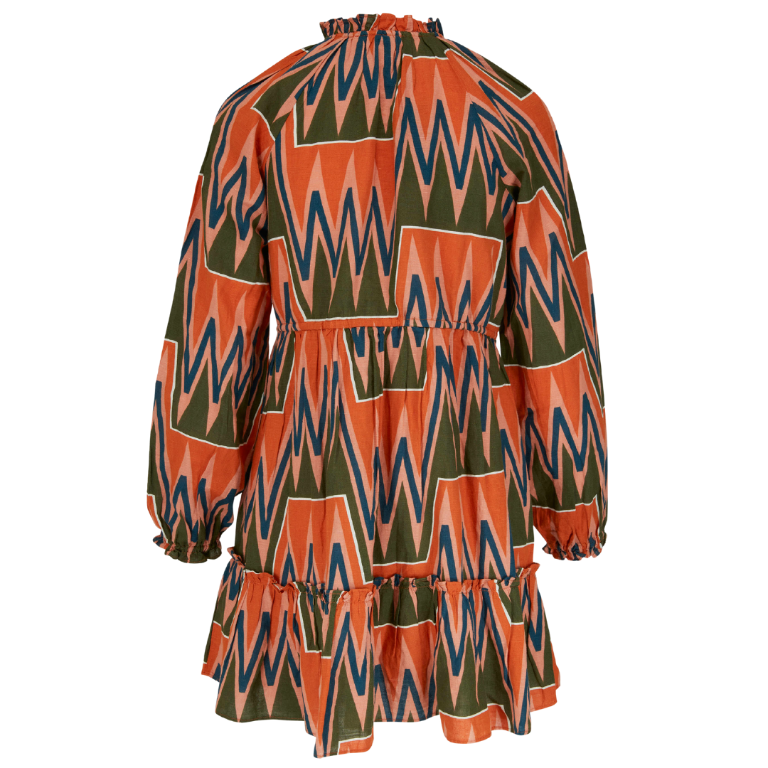 Danica Multi Printed Dress in Multi