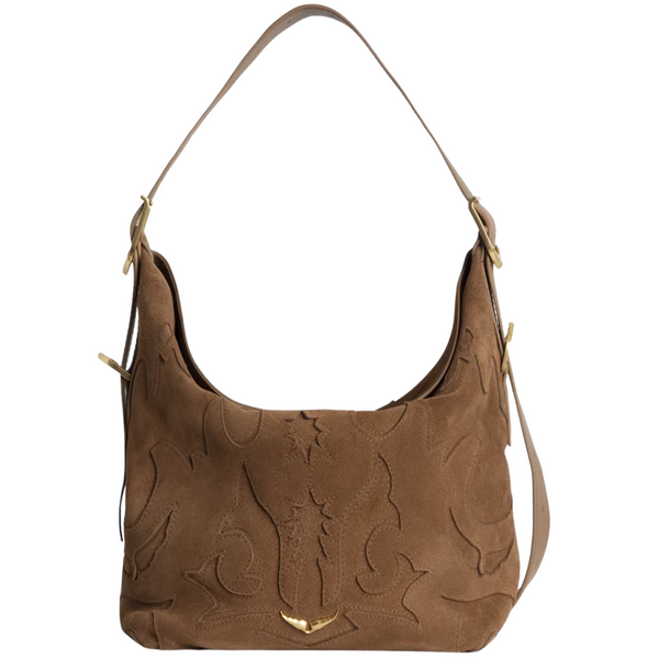 Jane Suede Bag in Cognac