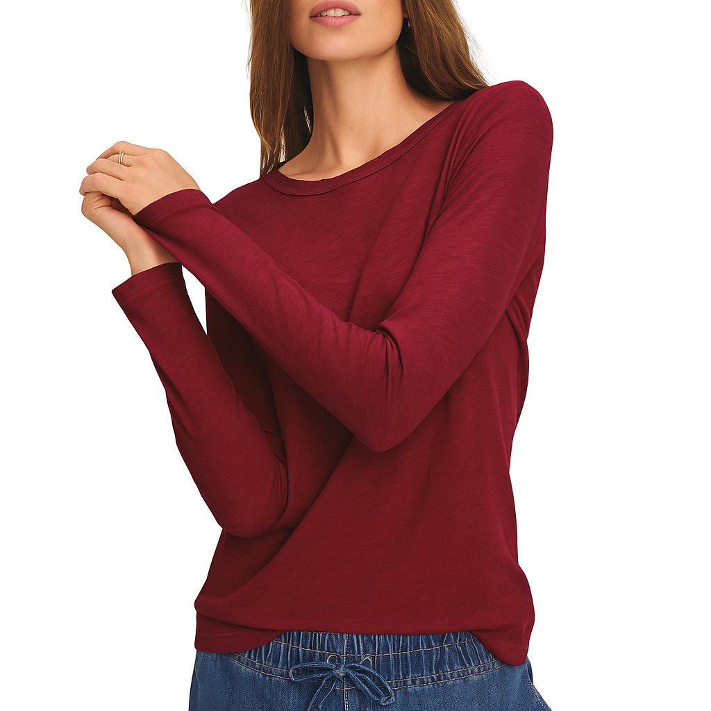 Lizzie Tee in Cabernet