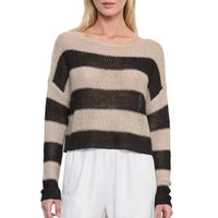 Stripe Linen Bateau Sweater