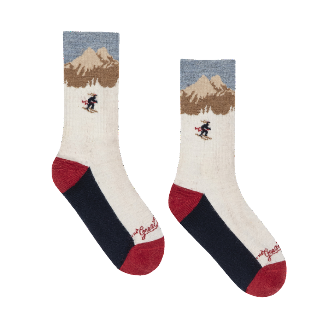 Ridge Runner Sock in Cream Skiier