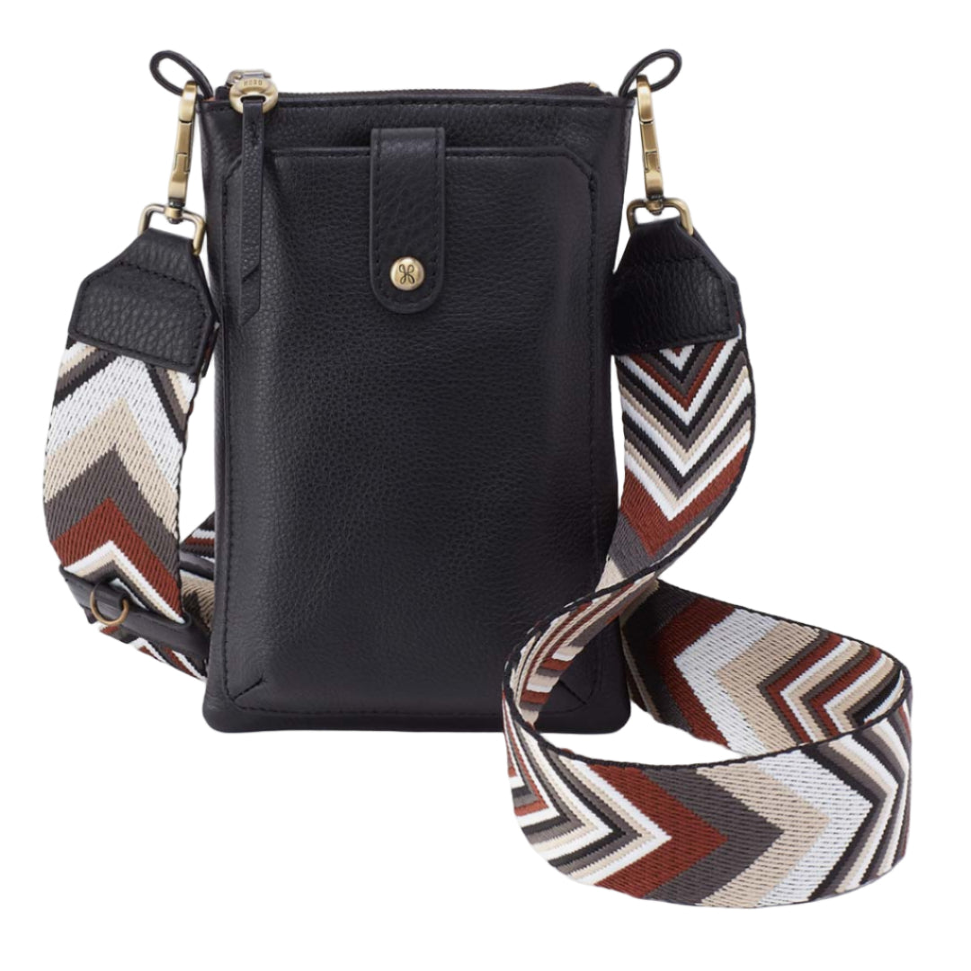 Cass Phone Crossbody in Black