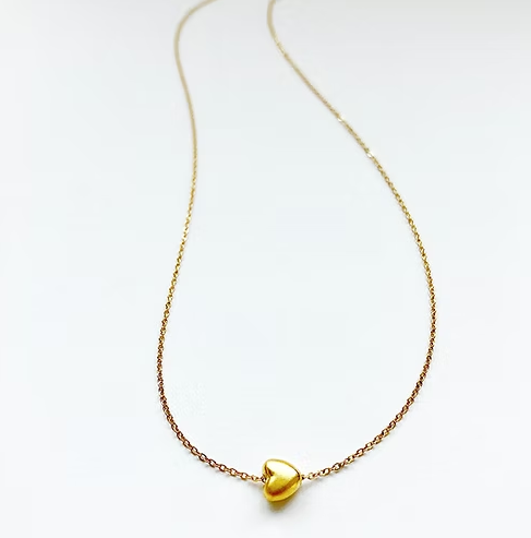 Minimalist Gold Heart Necklace