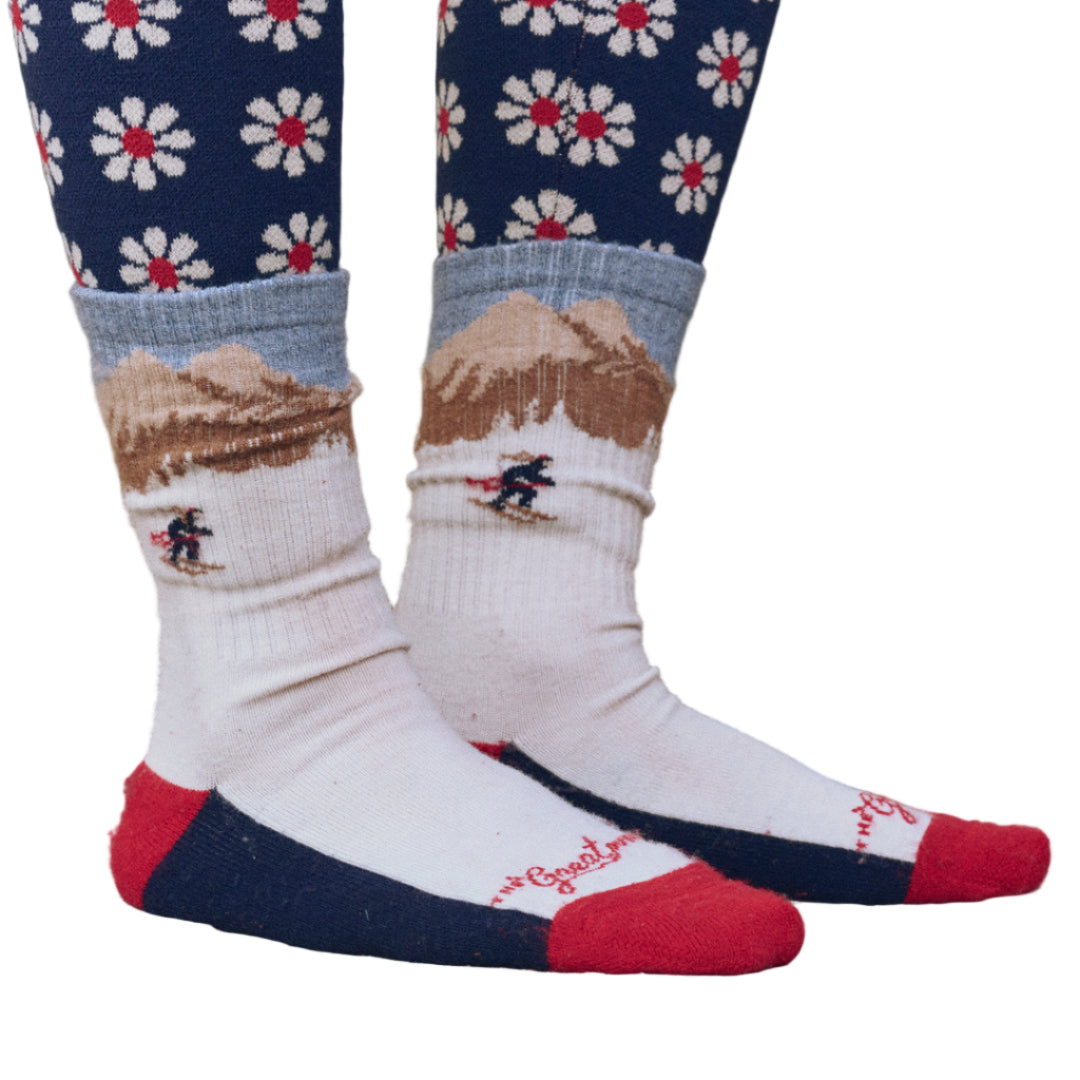 Ridge Runner Sock in Cream Skiier