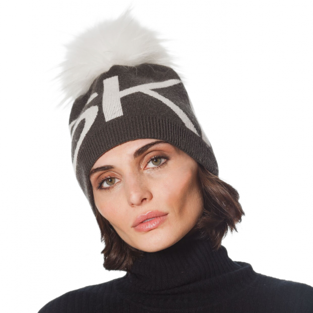 "Ski" Angora/Wool Pom Hat