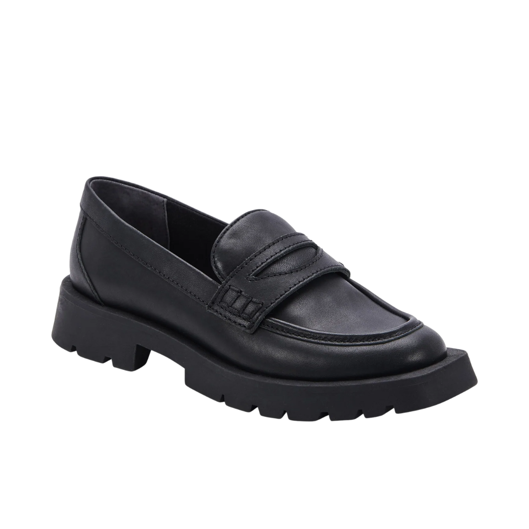 Elias Flats in Black Leather
