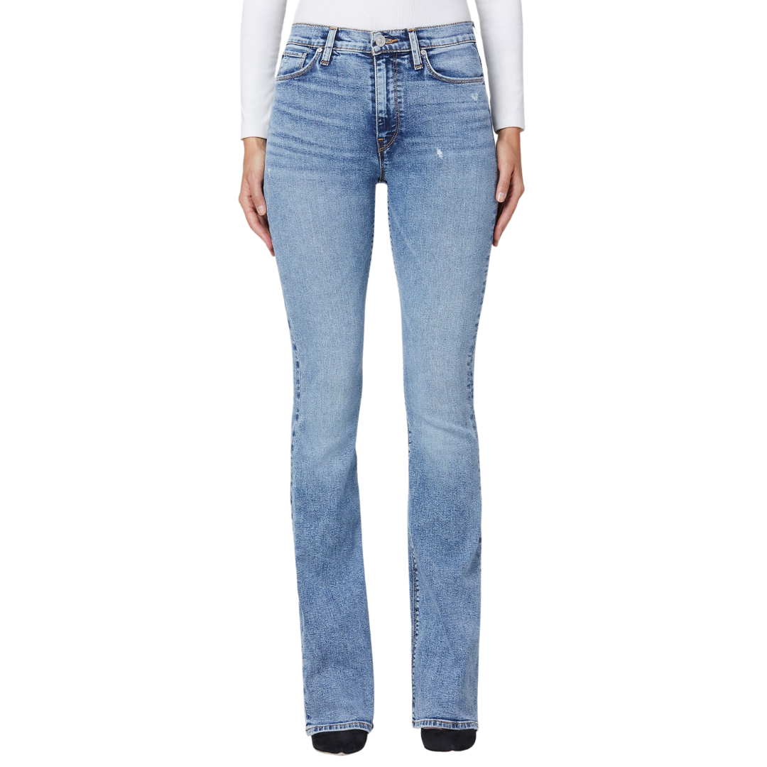Barbara High-Rise Flare Jean in Pure Shore