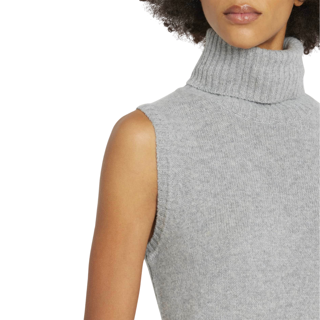 Mazzy Cashmere Shell in Heather Grey   