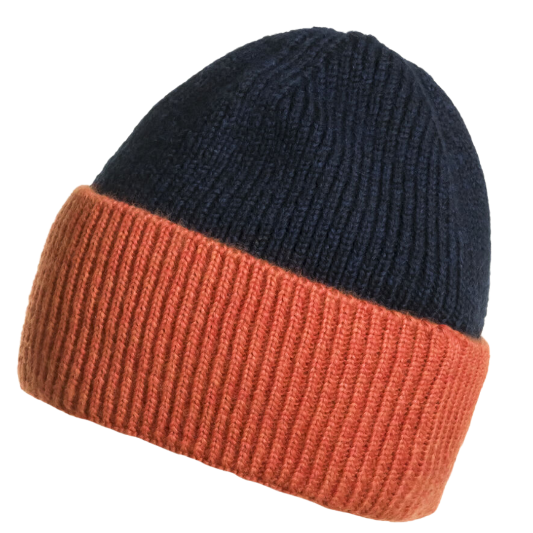 Gardenia Hat in Navy Carrot 